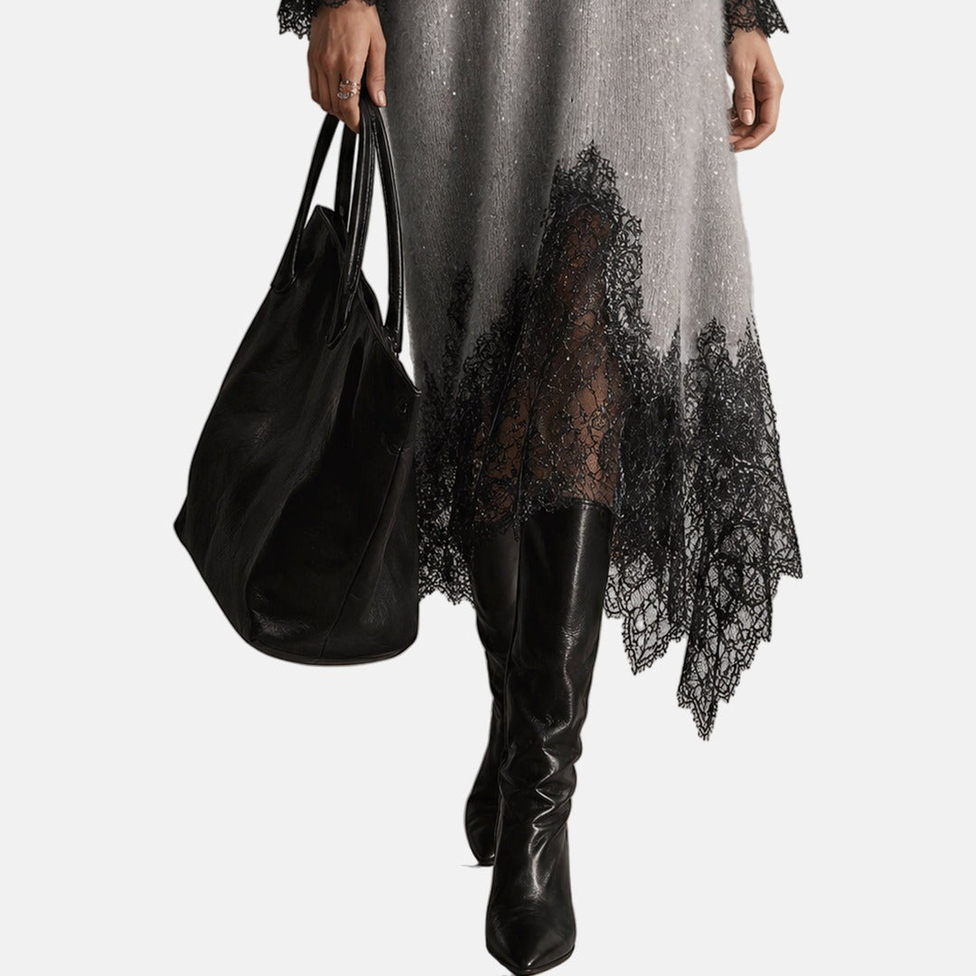 Mireille | Robe en maille pailletée