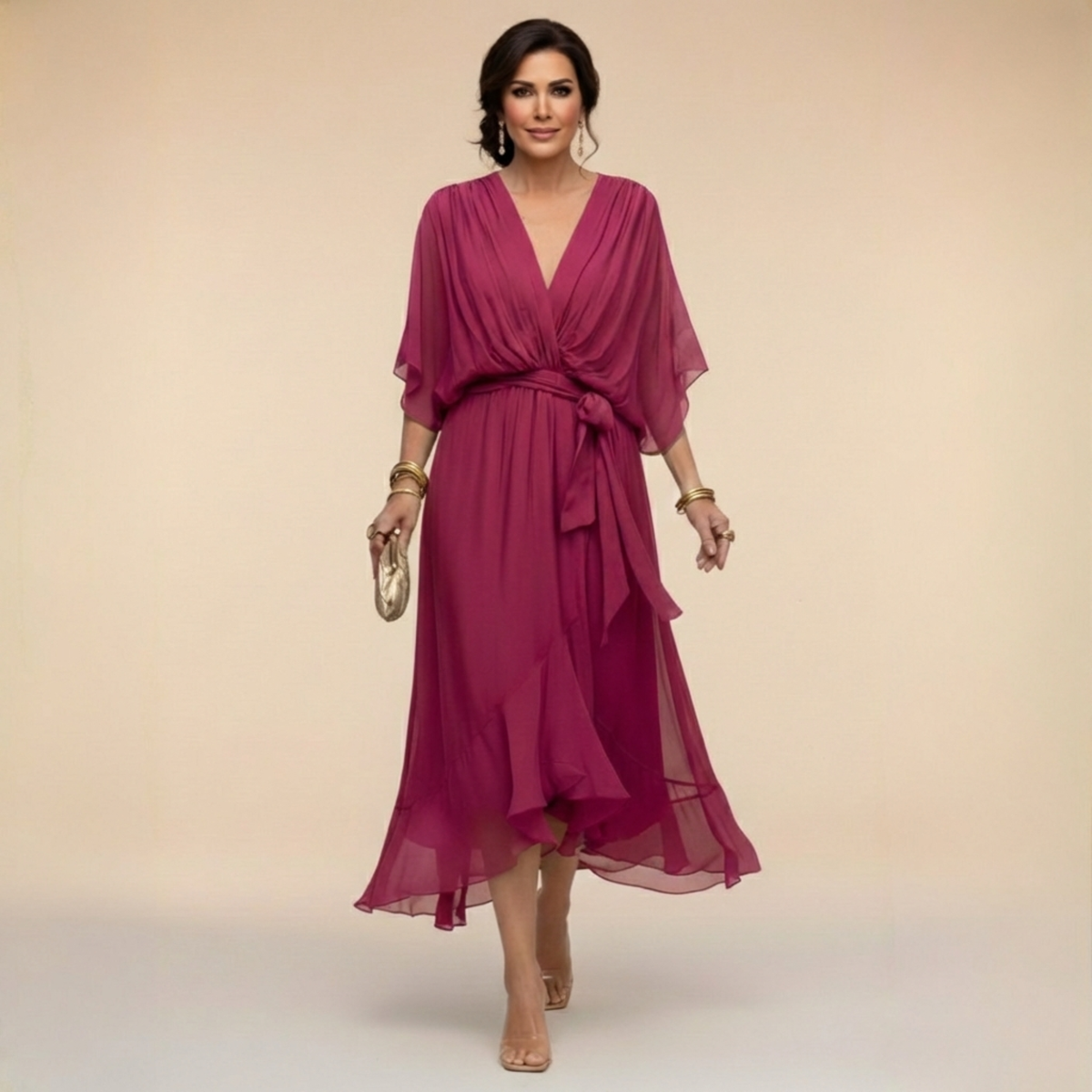 Monica — Robe longue fluide et élégante