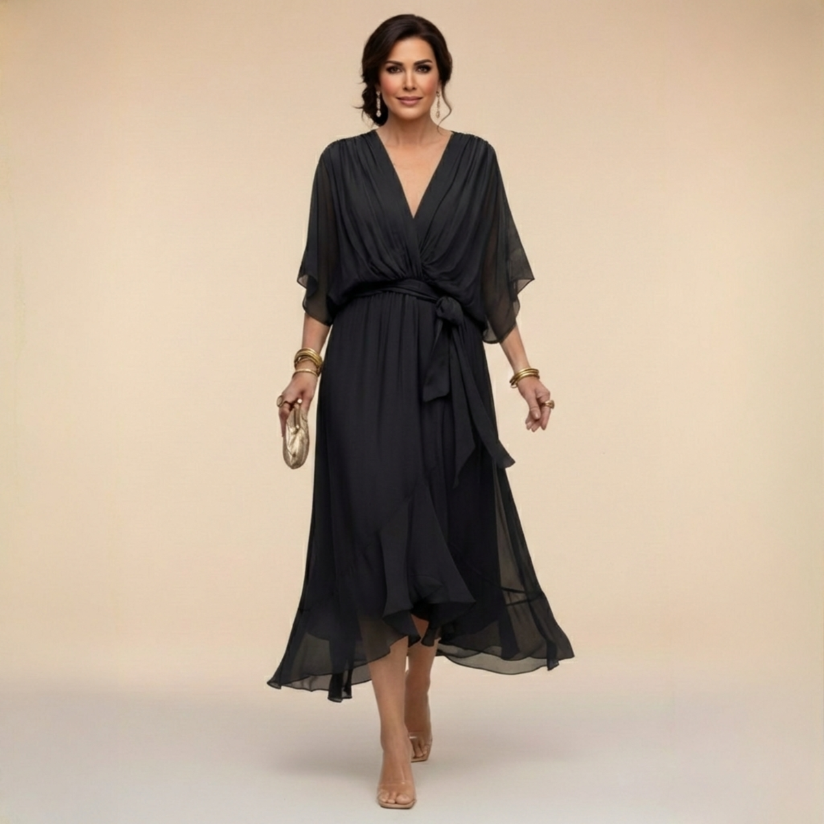 Monica — Robe longue fluide et élégante