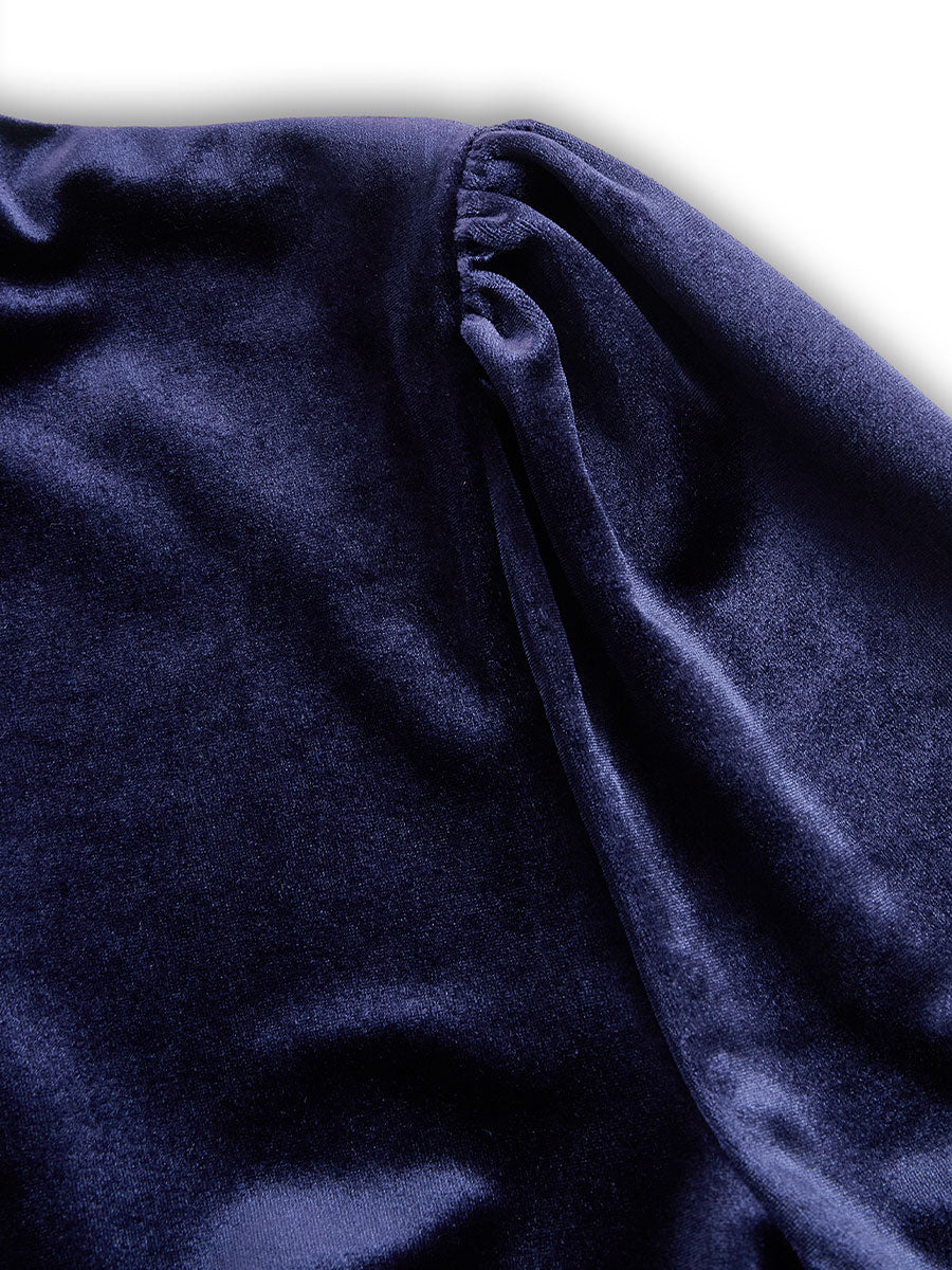 Sibella | Women's Navy Long-Sleeve Midi Dress