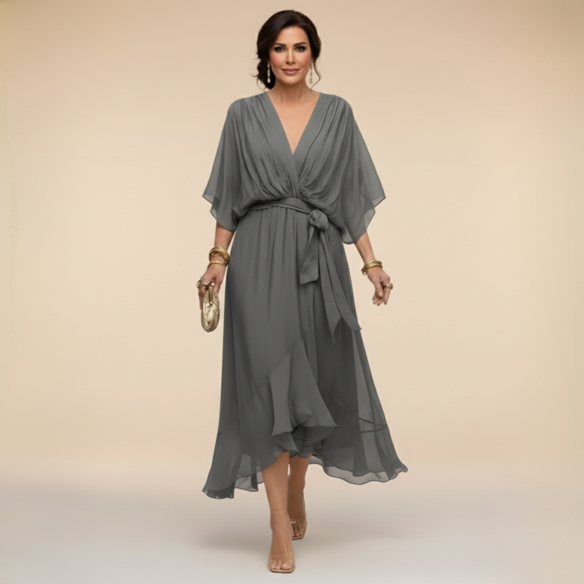Monica — Robe longue fluide et élégante