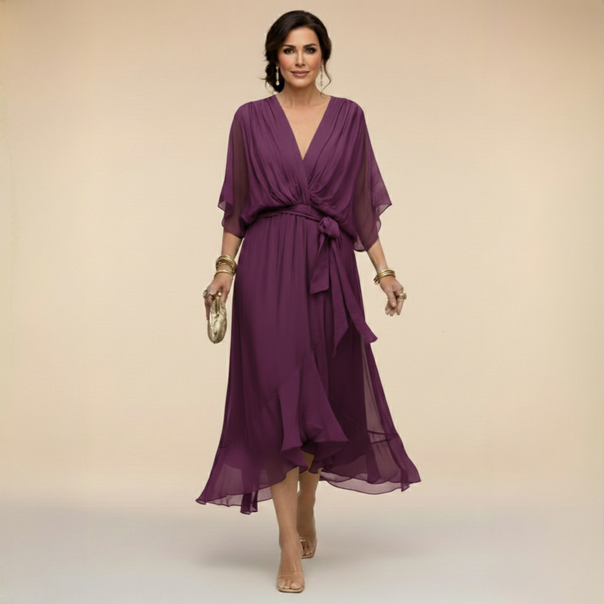 Monica — Robe longue fluide et élégante