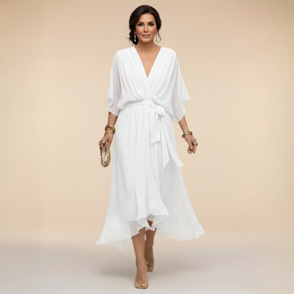 Monica — Robe longue fluide et élégante