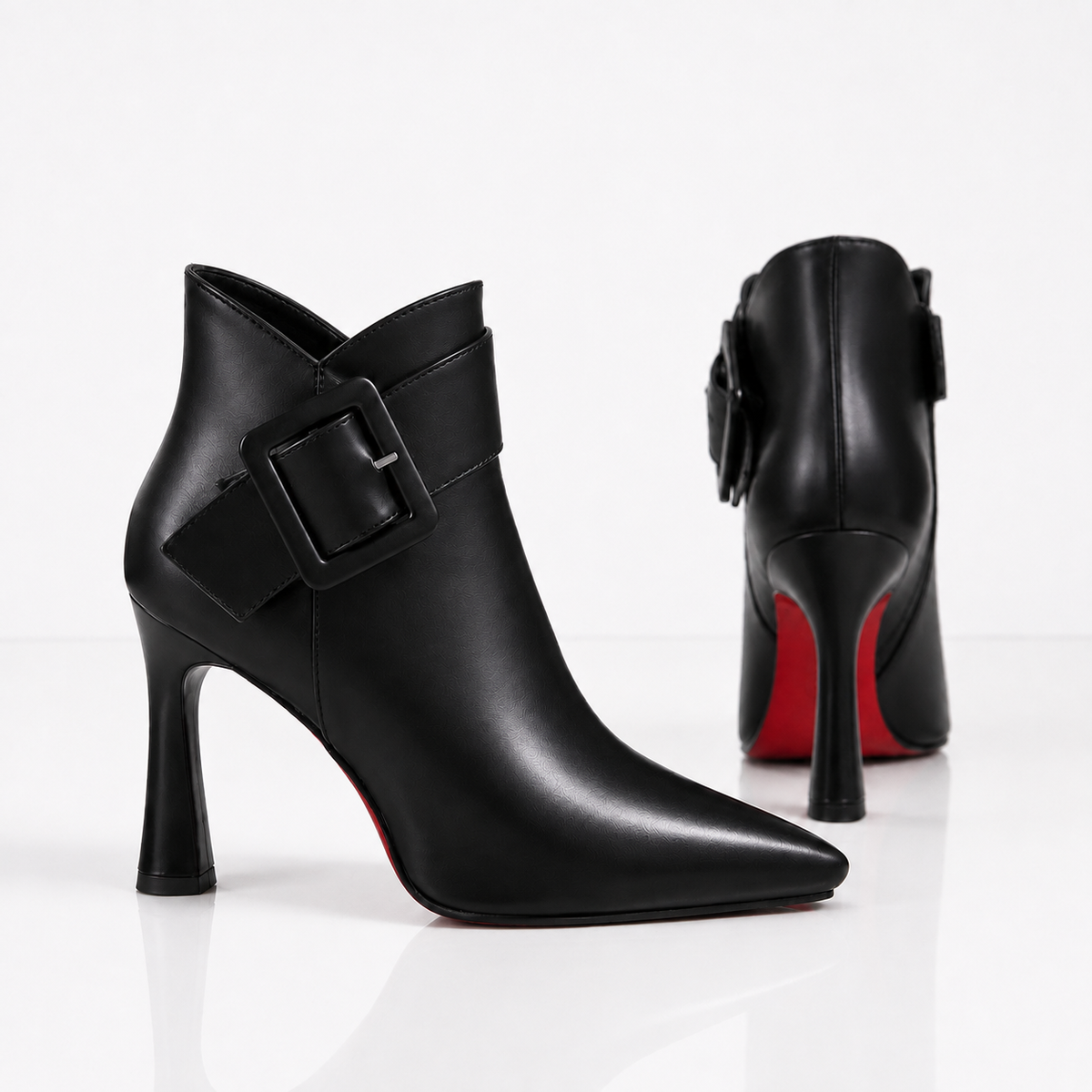 Maélorie | Bottines à Boucle en Cuir Raina
