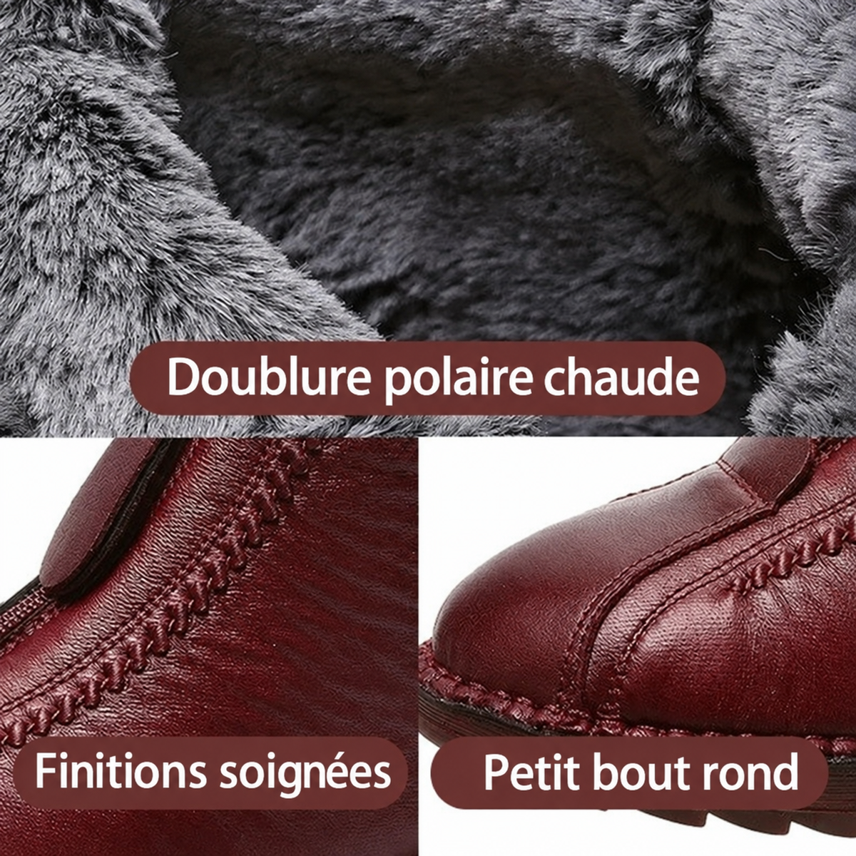 Camille™ | Bottines d’Hiver Chaudes et Confortables