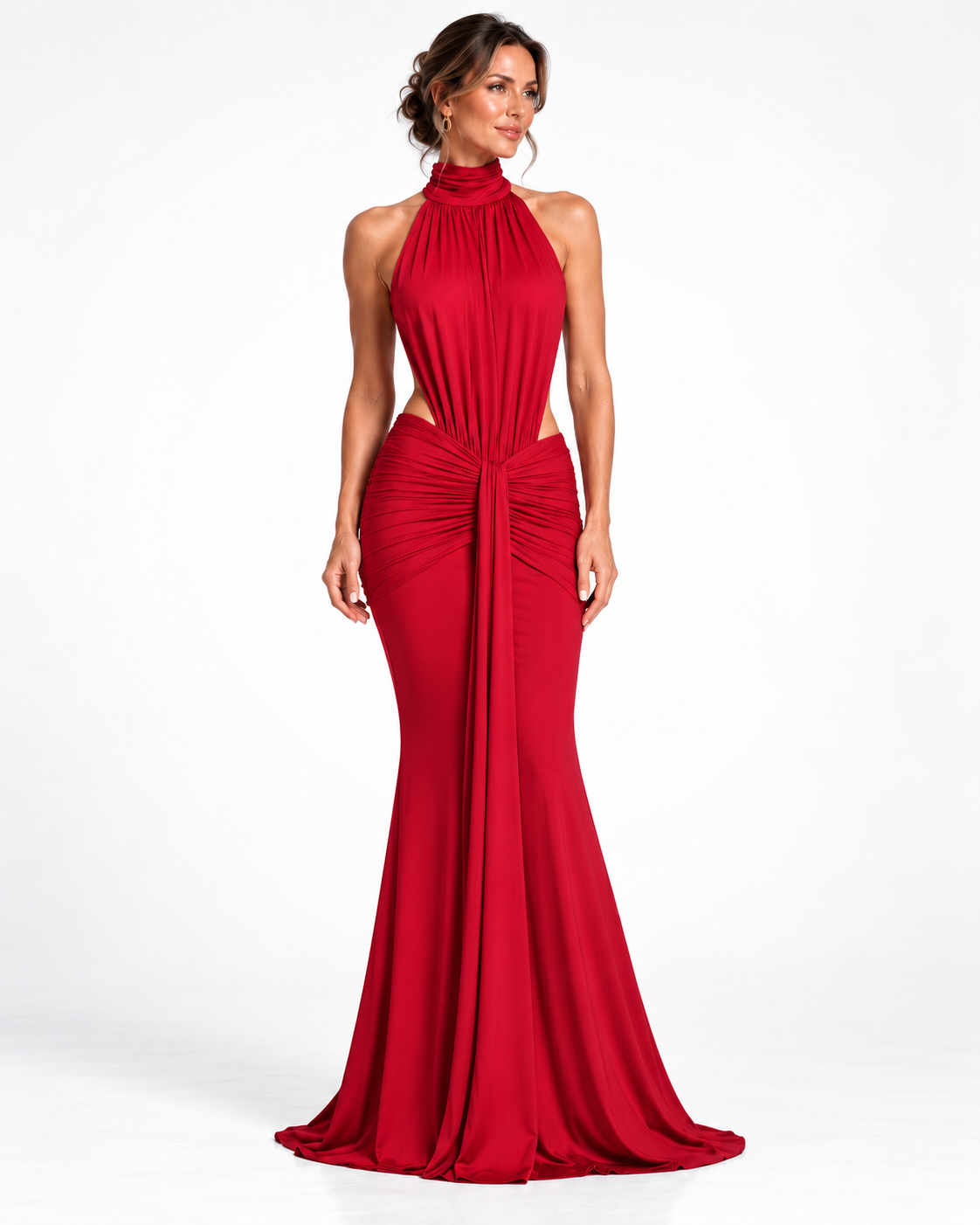 Rowena | Robe Longue Moulante à Col Licou