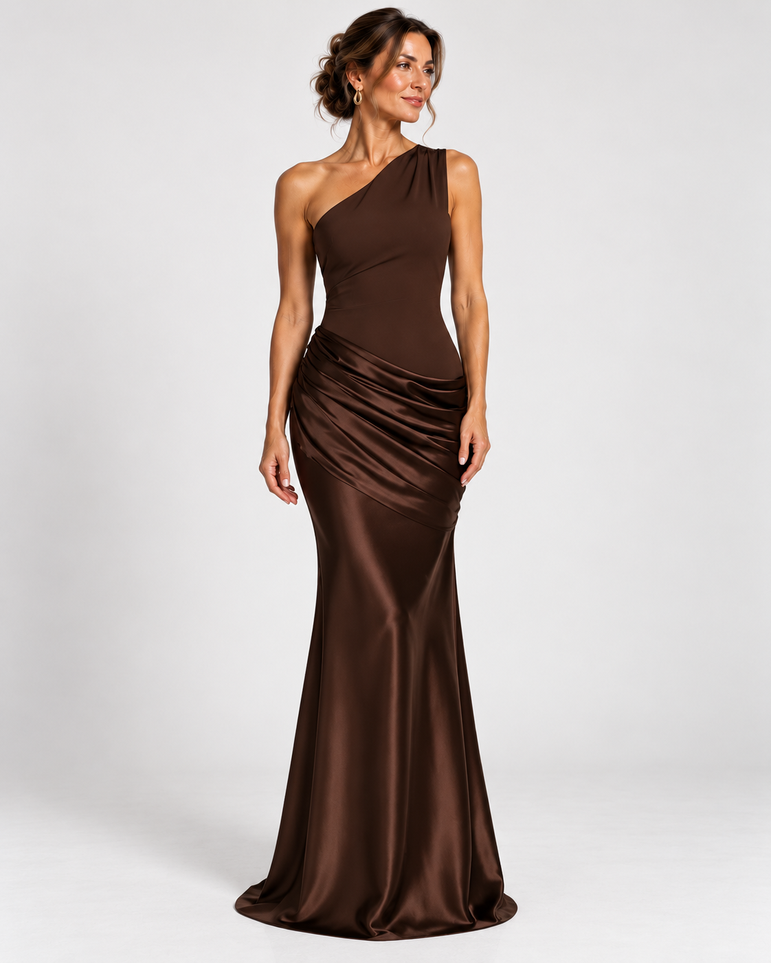 Natasha | Robe Longue Drapée Asymétrique