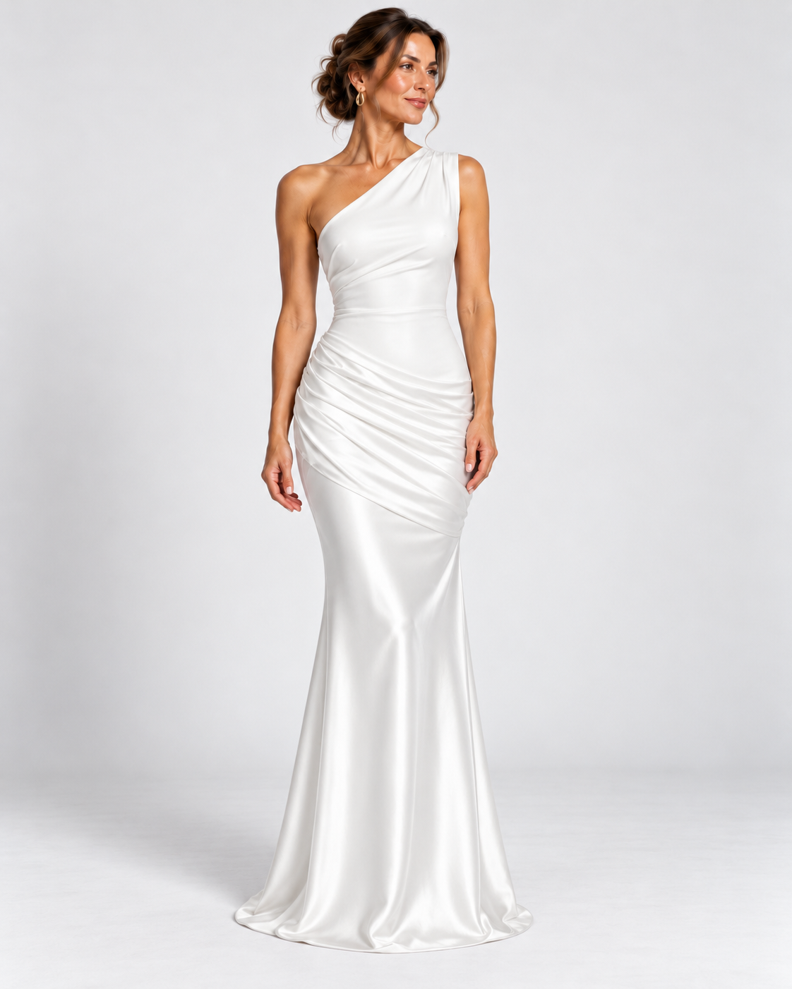Natasha | Robe Longue Drapée Asymétrique