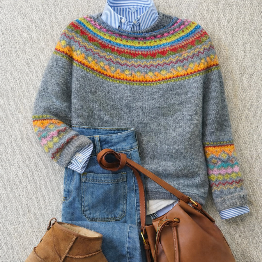 Emily™ | Heritage Nordic Knit Sweater