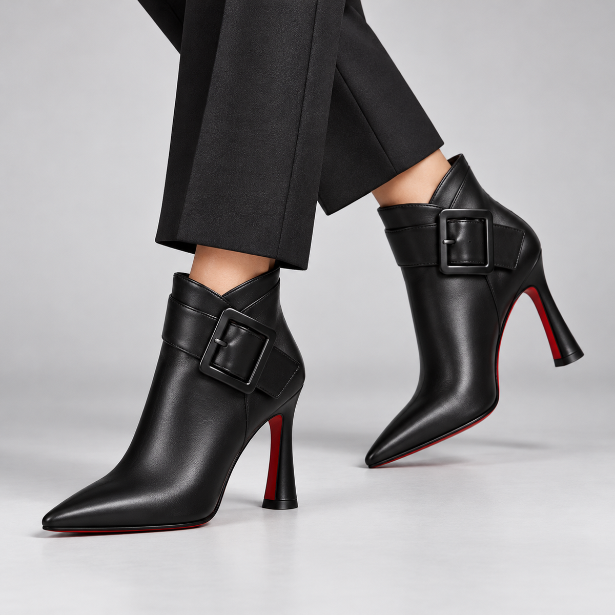 Maélorie | Bottines à Boucle en Cuir Raina