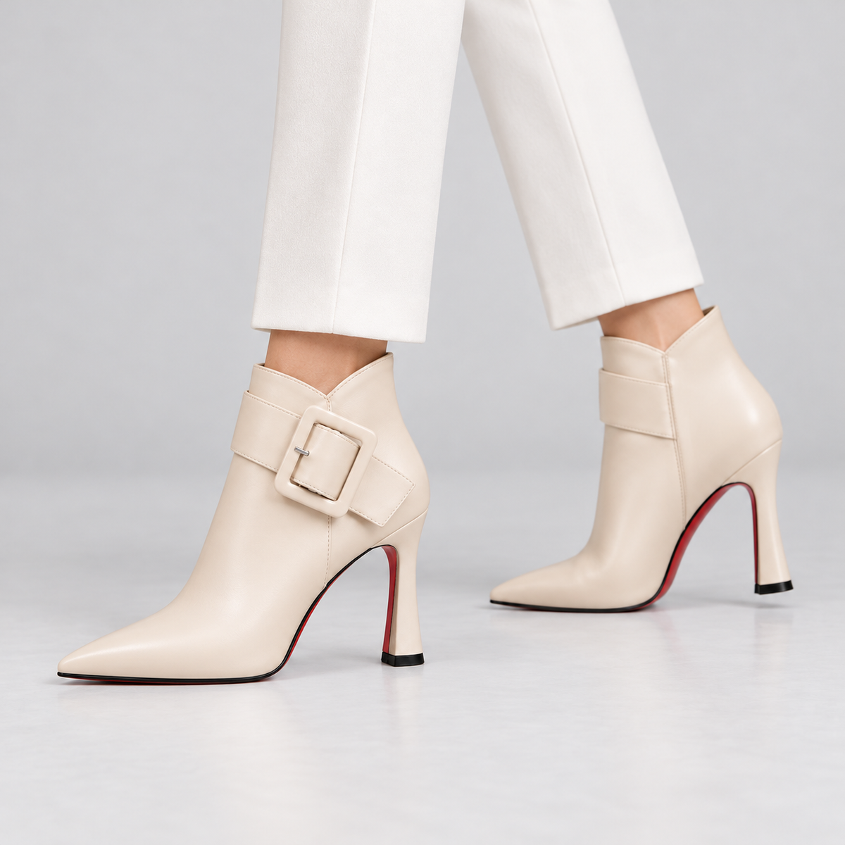 Maélorie | Bottines à Boucle en Cuir Raina