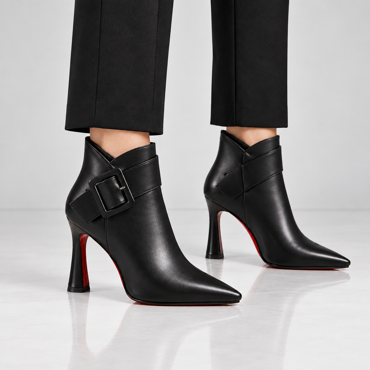 Maélorie | Bottines à Boucle en Cuir Raina