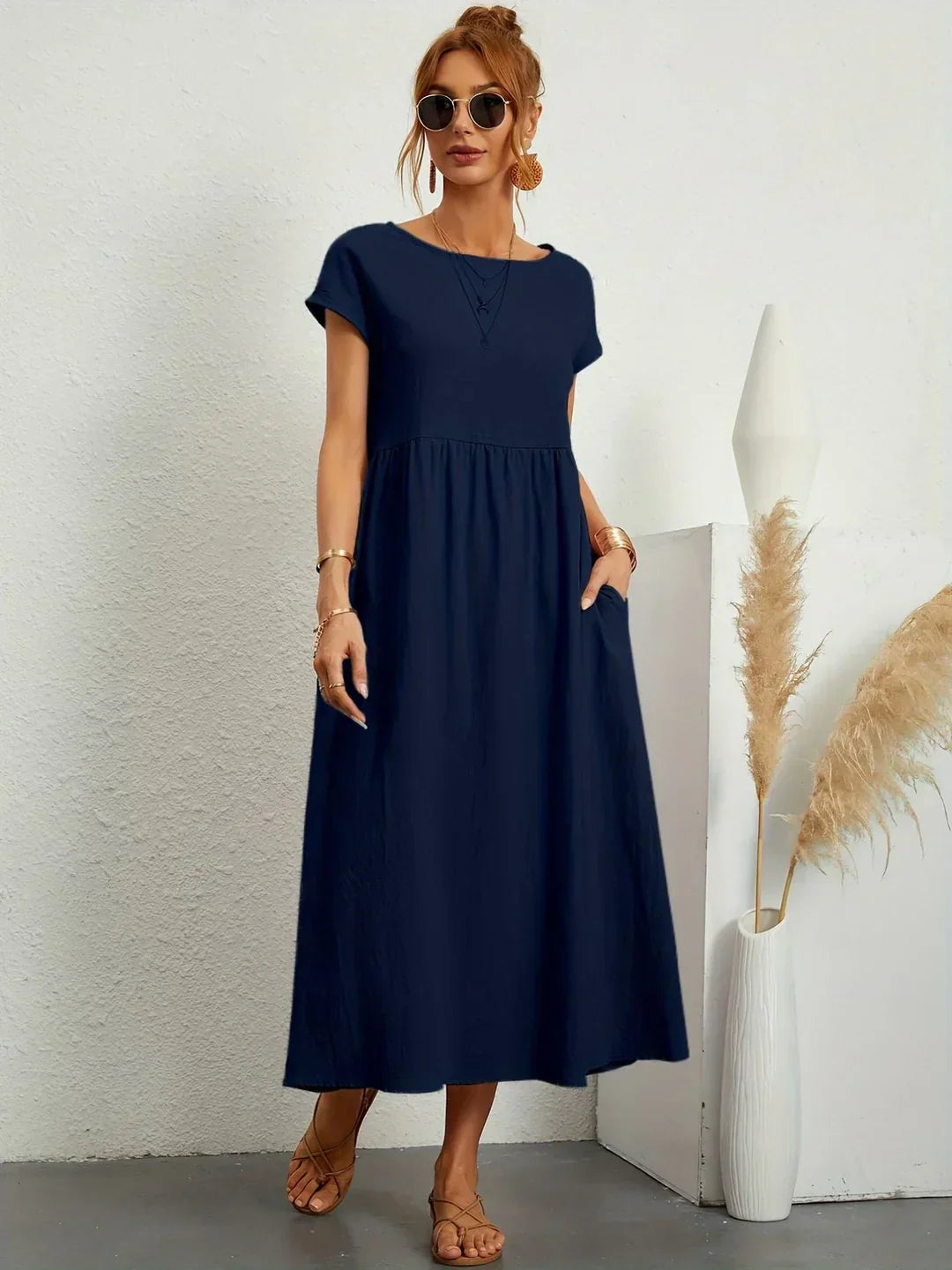 Gabrielle™ - Robe midi fluide élégance intemporelle