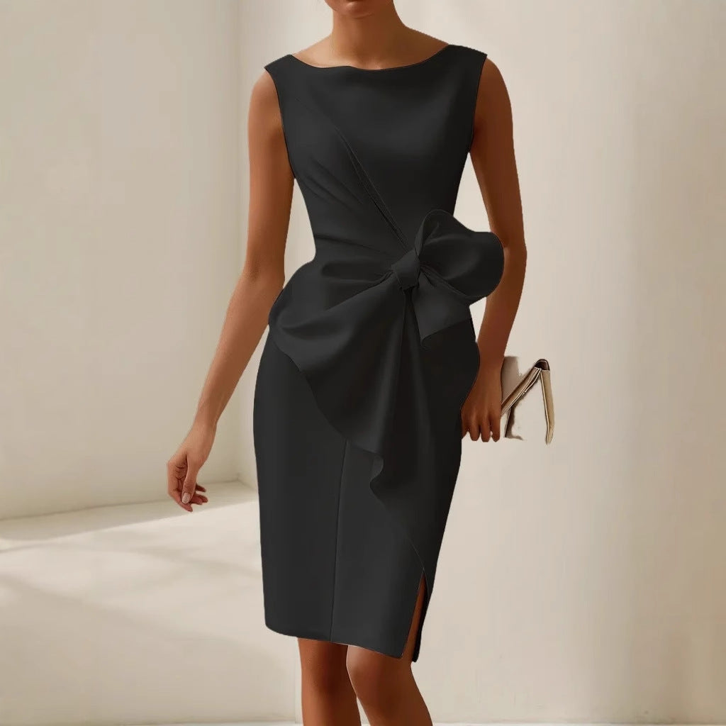 Coraline™ — Robe structurée élégante nœud couture