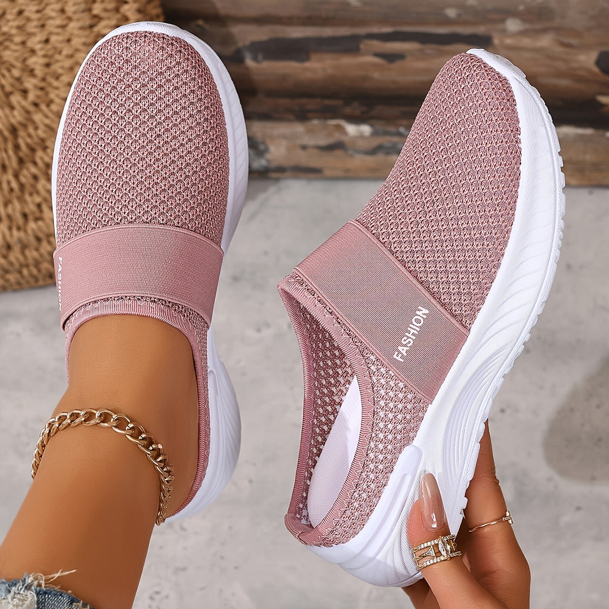 Baskets Mules Mesh Respirant Nicole