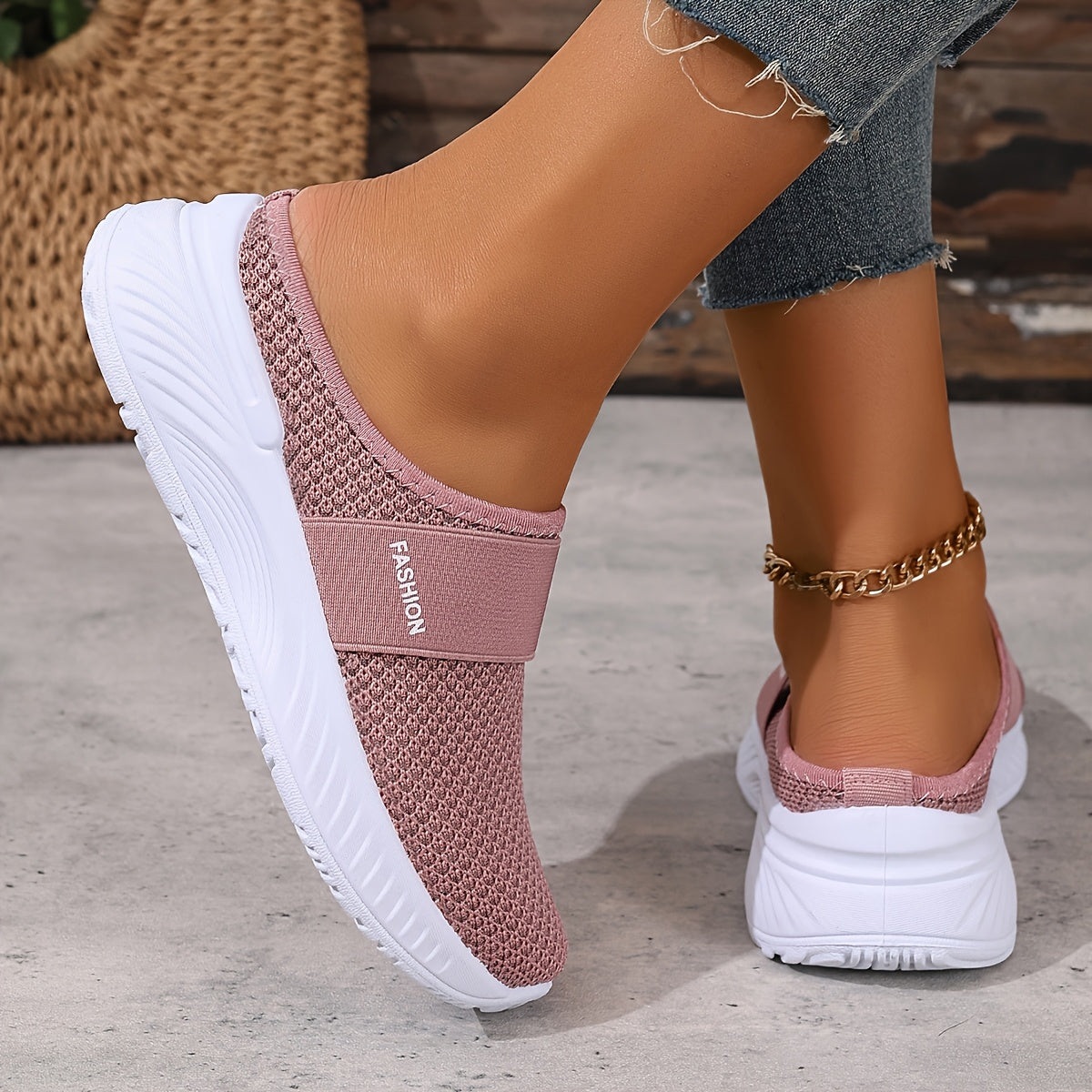 Baskets Mules Mesh Respirant Nicole