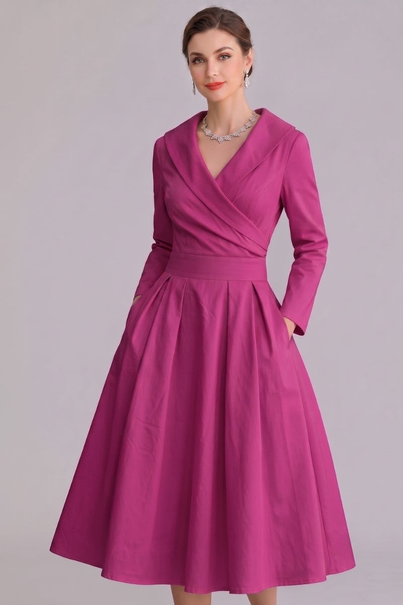 Yan | Women's Elegant Midi Dress