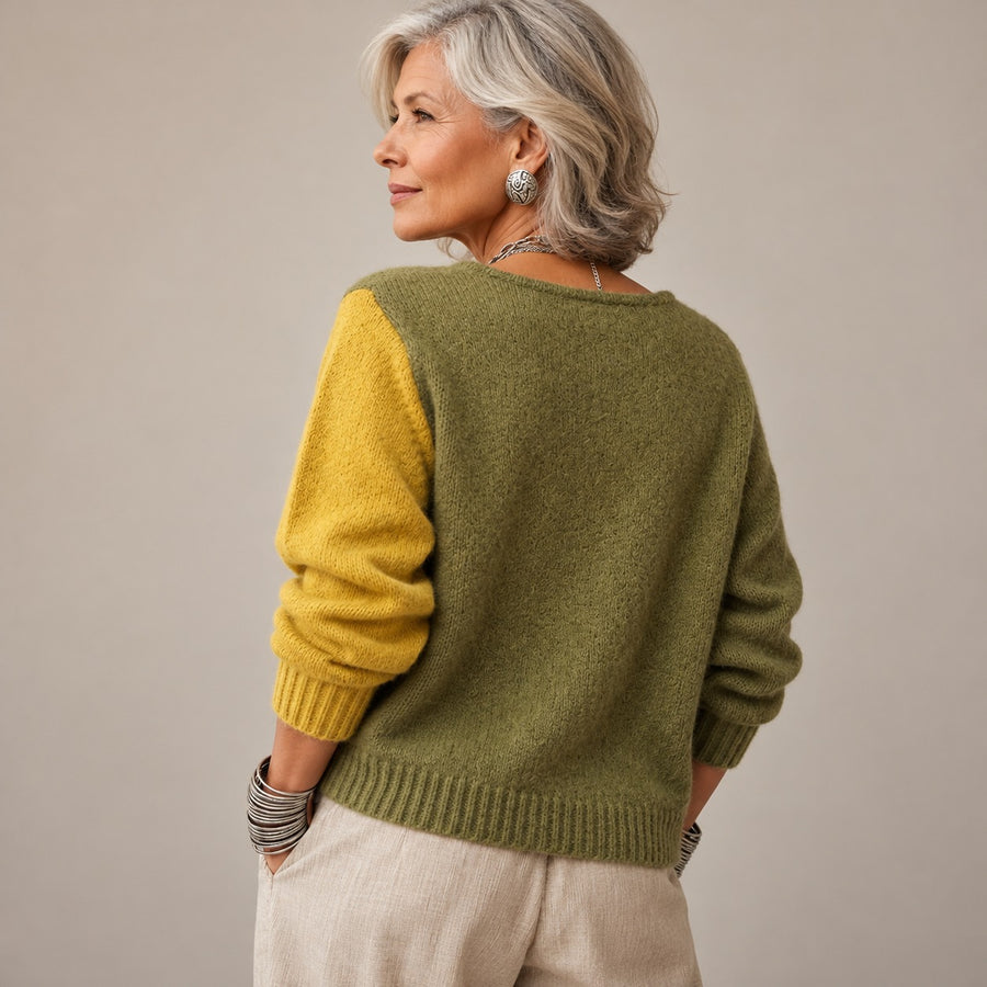 Weston Pull en maille à blocs de couleurs