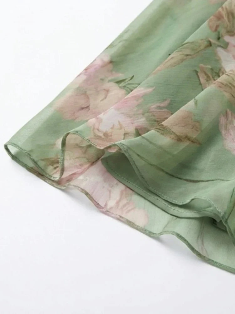 Ellie | Floral Wedding Guest Halter Maxi Dress with Tie Waist