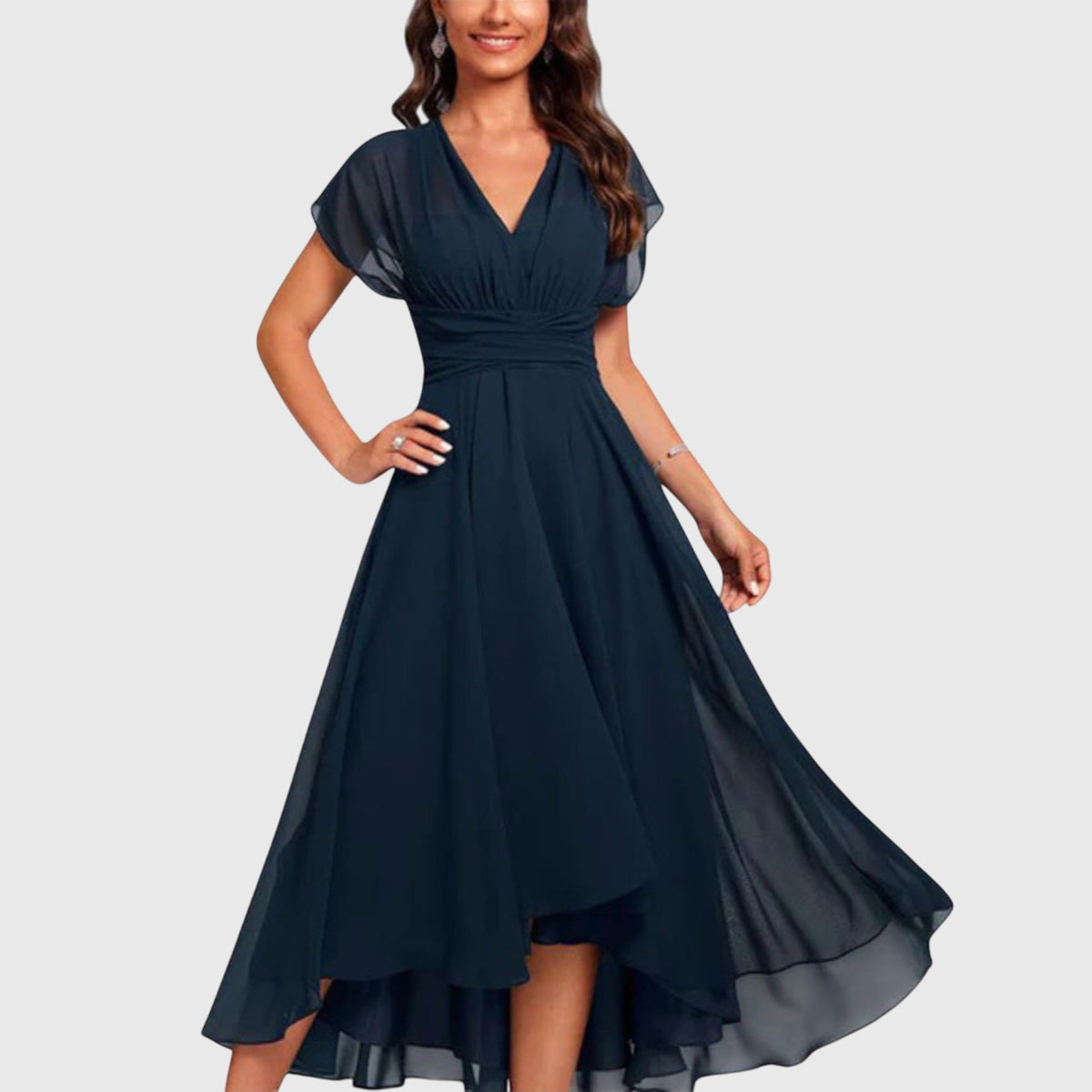 Christina | Women's V-Neck A-Line Dress