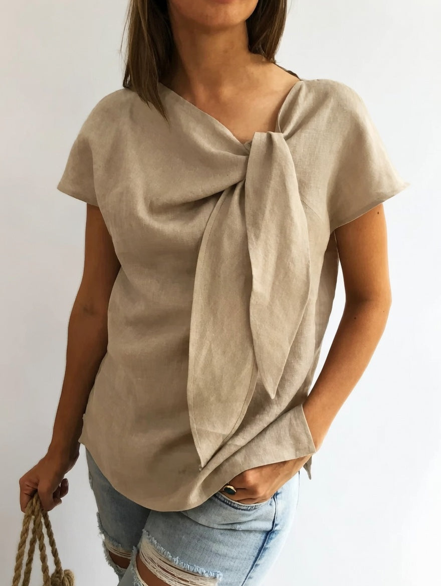 Elisa™ — Blouse élégante à nœud