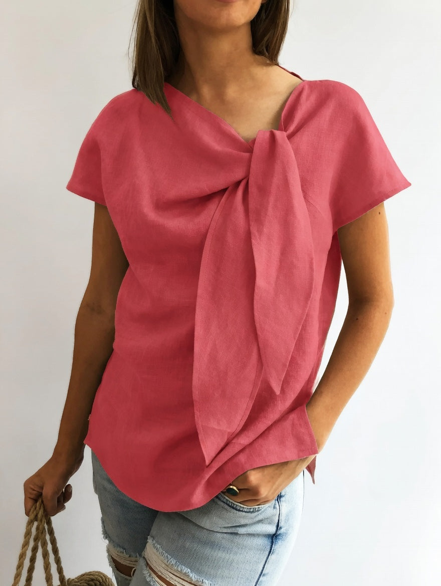 Elisa™ — Blouse élégante à nœud