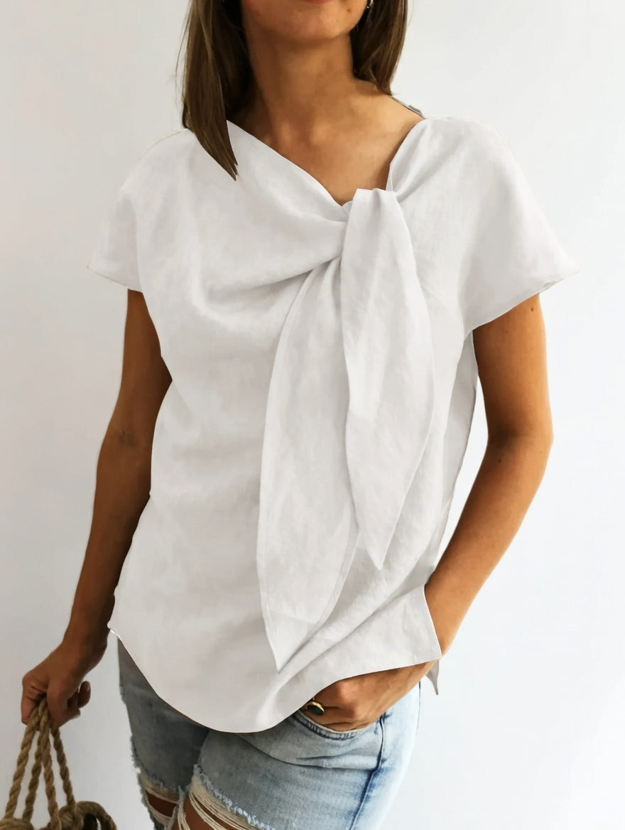 Elisa™ — Blouse élégante à nœud