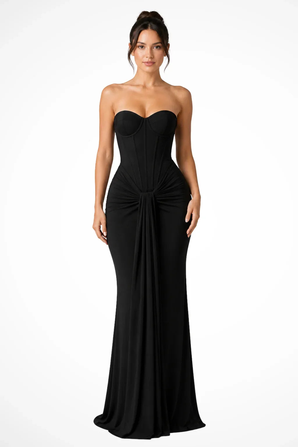 Jocelyn | Strapless Corset Wedding Guest Maxi Dress