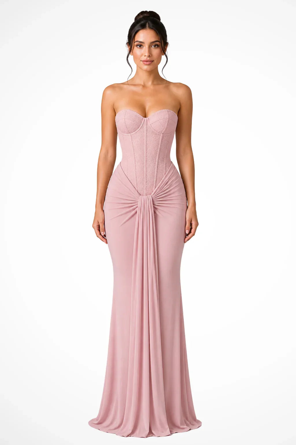 Jocelyn | Strapless Corset Wedding Guest Maxi Dress