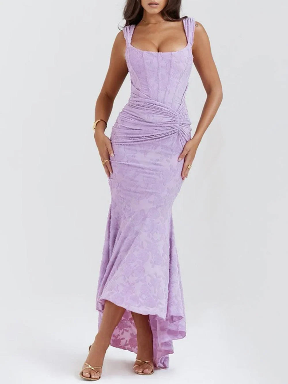 Sarah | Robe Longue Fleurie Corsetée