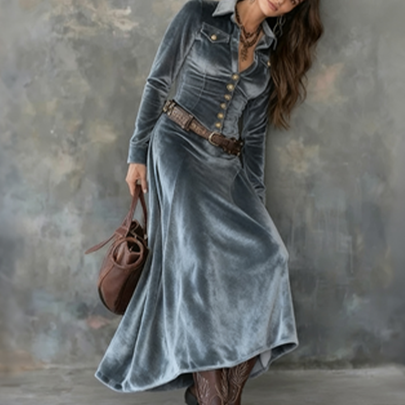 Madeleine™ — Robe élégante à toucher velours