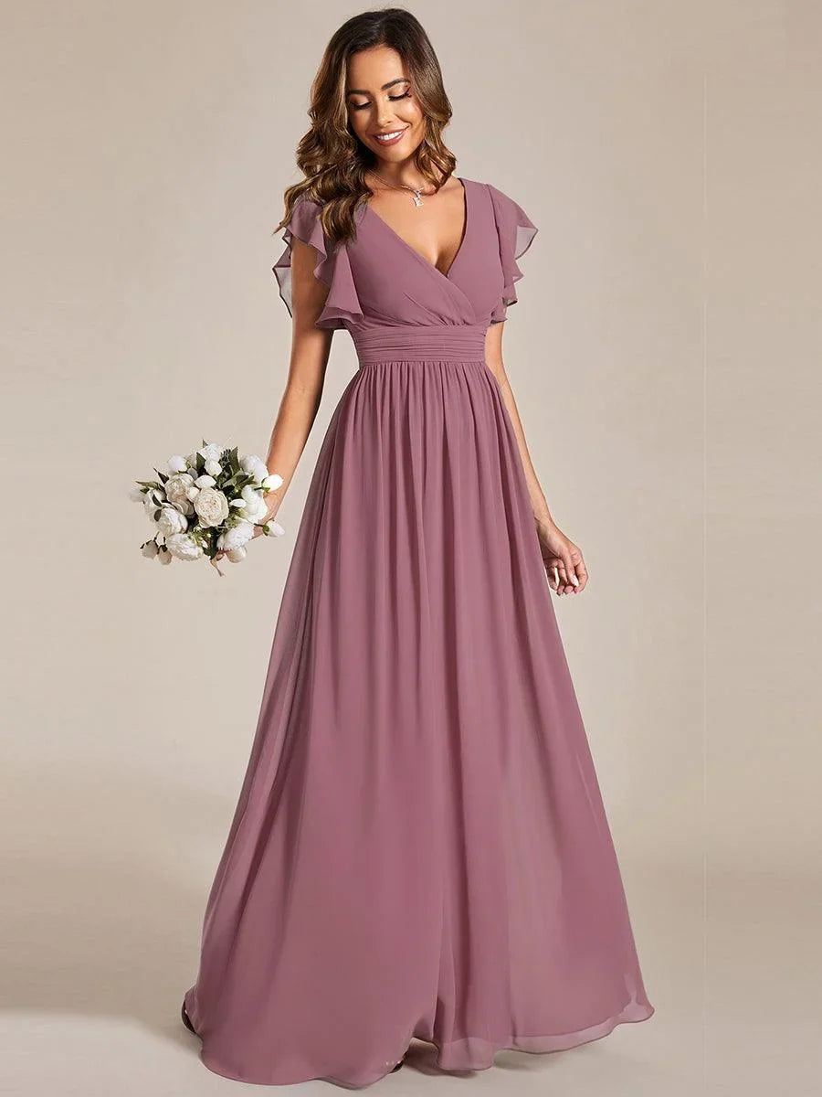 Robe Longue en Mousseline Dos Nu