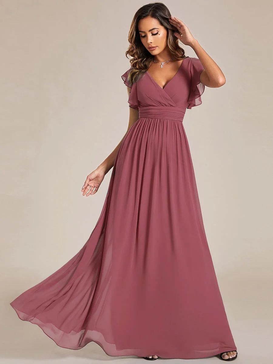 Robe Longue en Mousseline Dos Nu