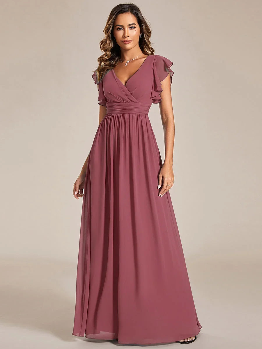 Robe Longue en Mousseline Dos Nu