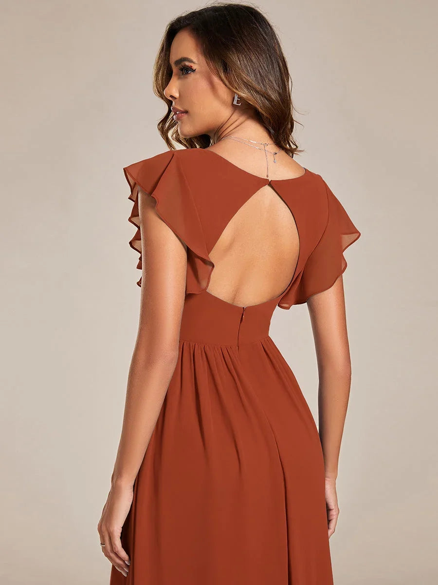 Robe Longue en Mousseline Dos Nu