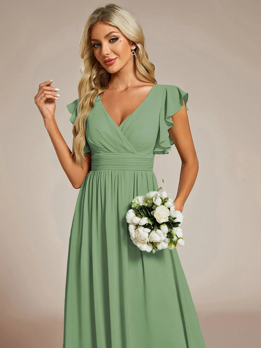 Robe Longue en Mousseline Dos Nu