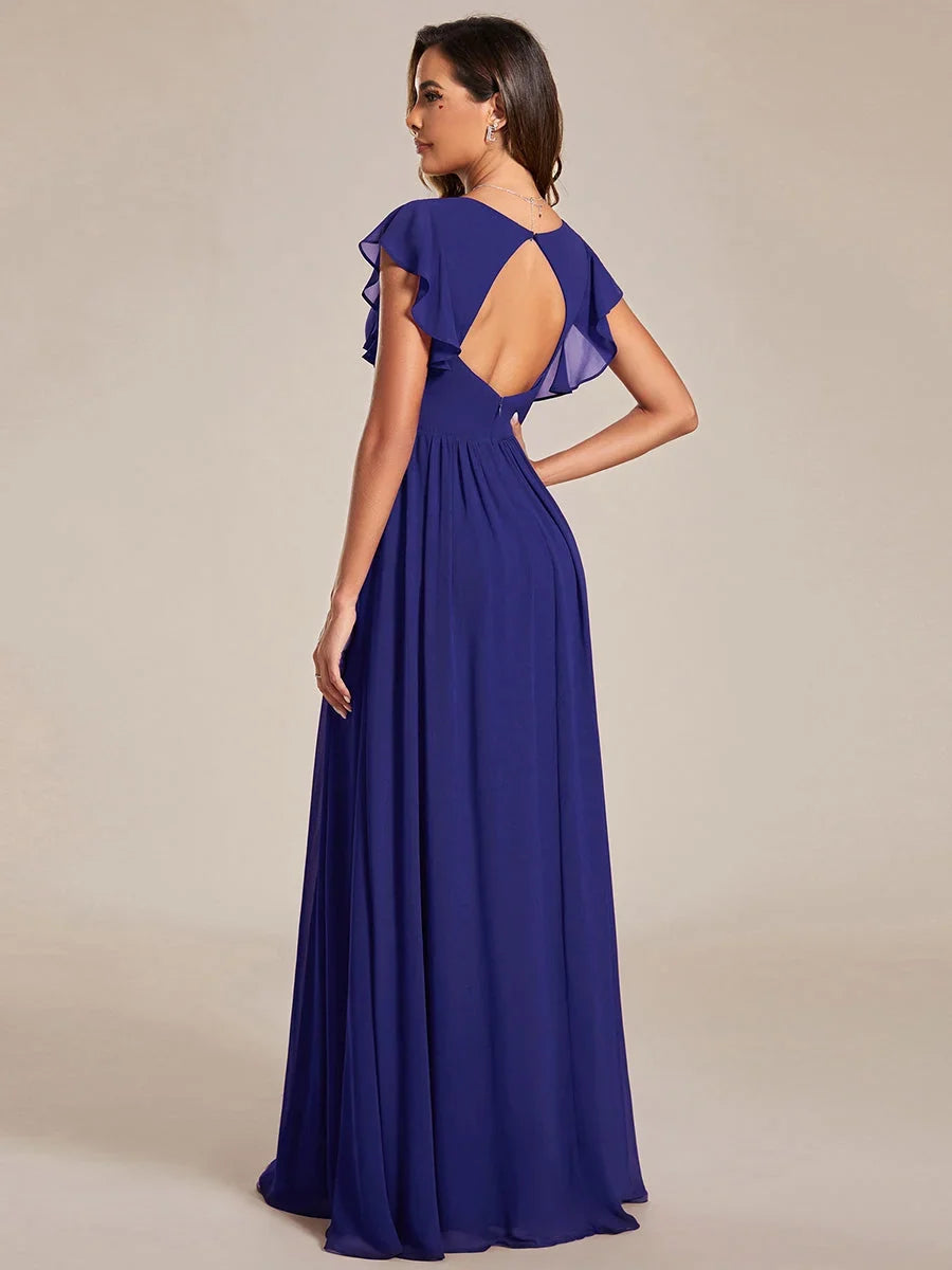 Robe Longue en Mousseline Dos Nu