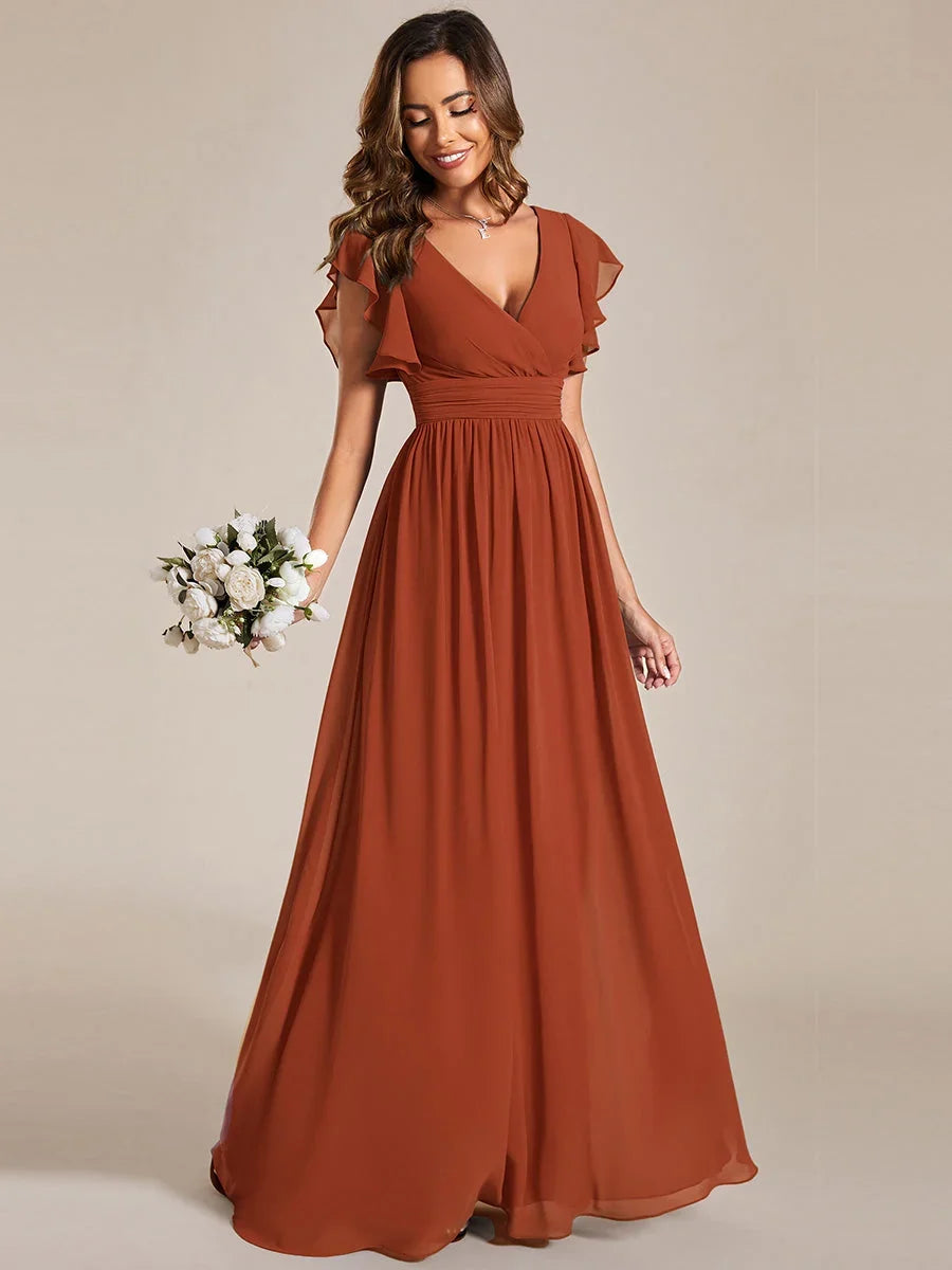 Robe Longue en Mousseline Dos Nu