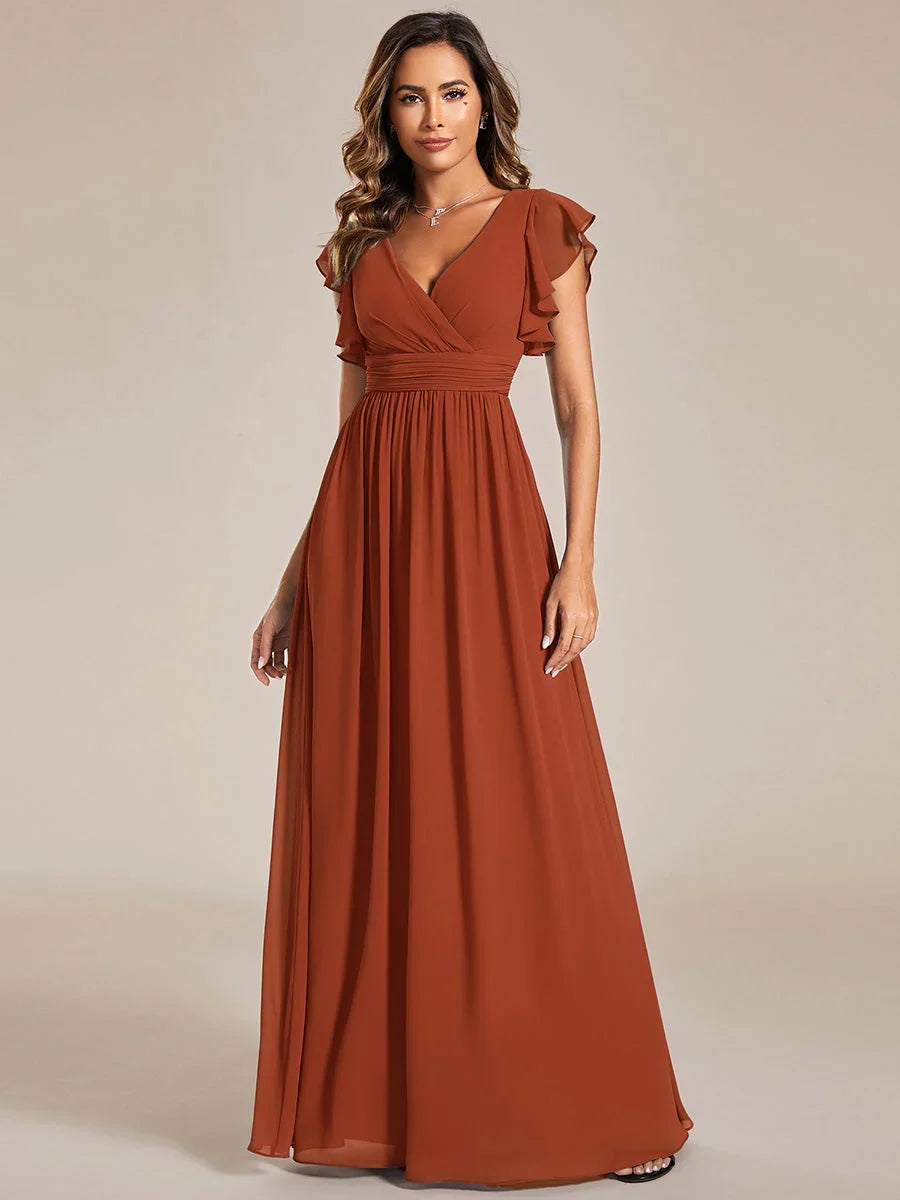 Robe Longue en Mousseline Dos Nu