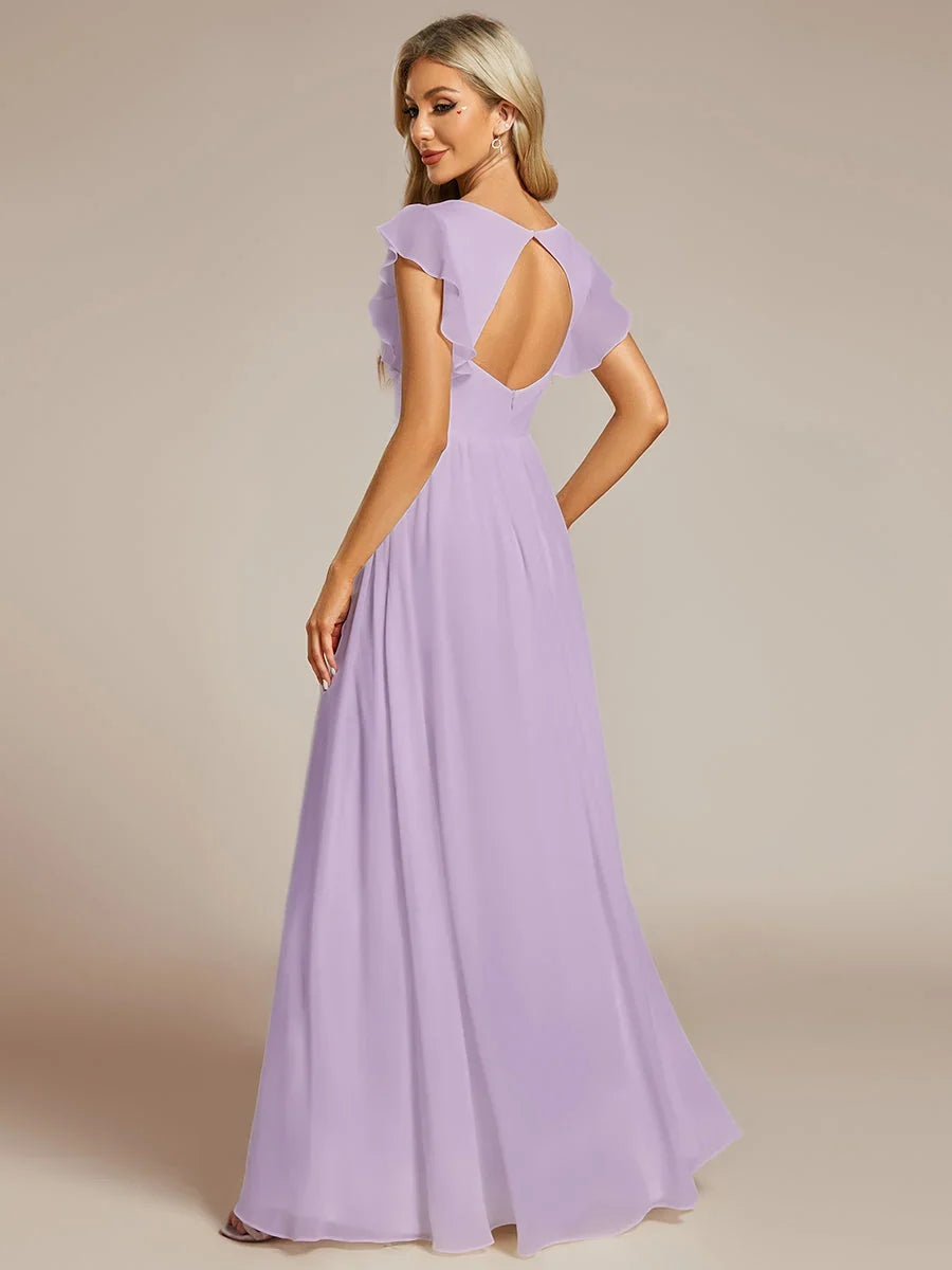 Robe Longue en Mousseline Dos Nu