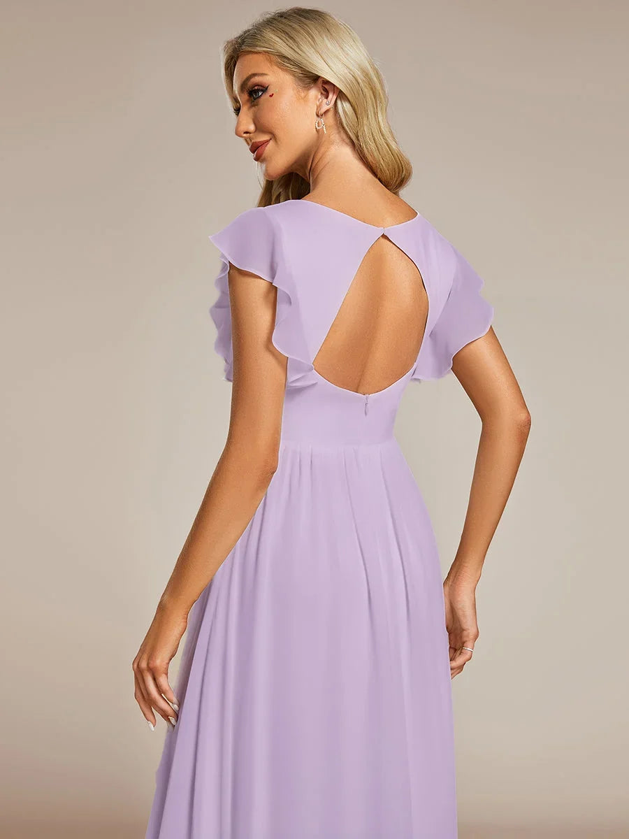 Robe Longue en Mousseline Dos Nu