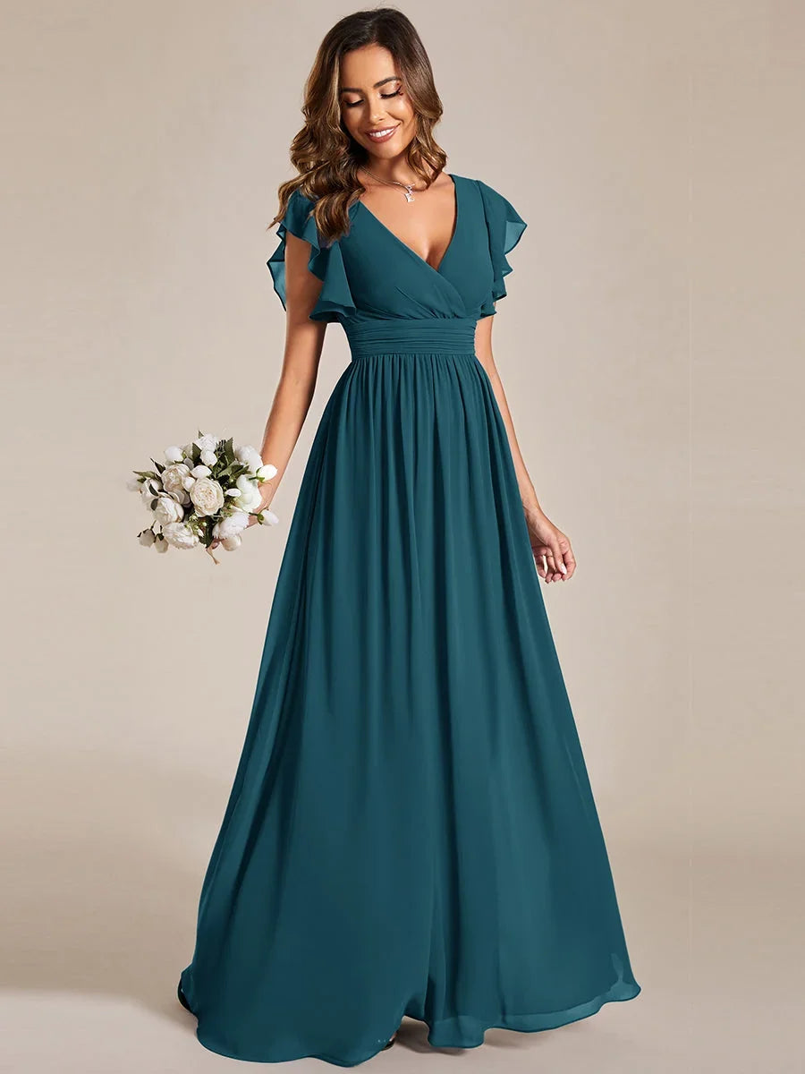 Robe Longue en Mousseline Dos Nu