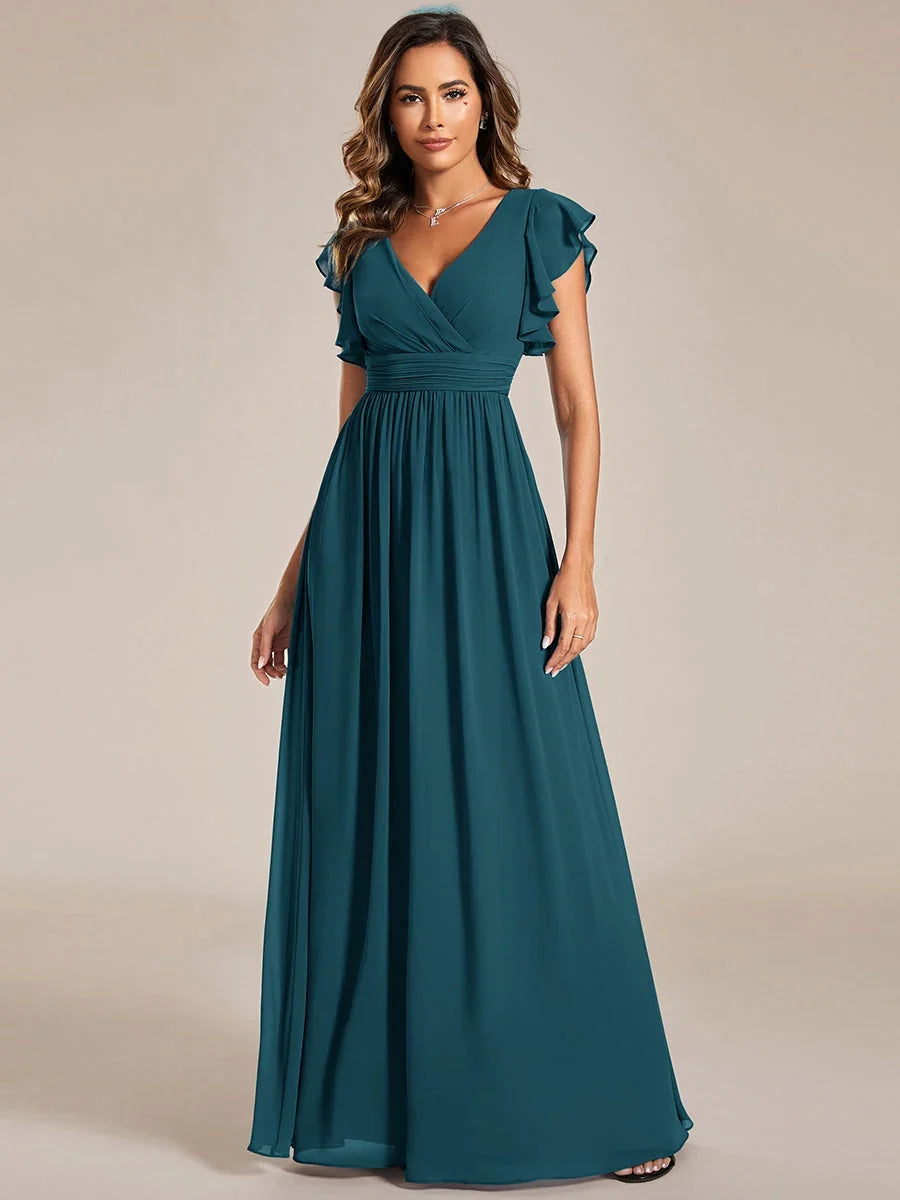 Robe Longue en Mousseline Dos Nu