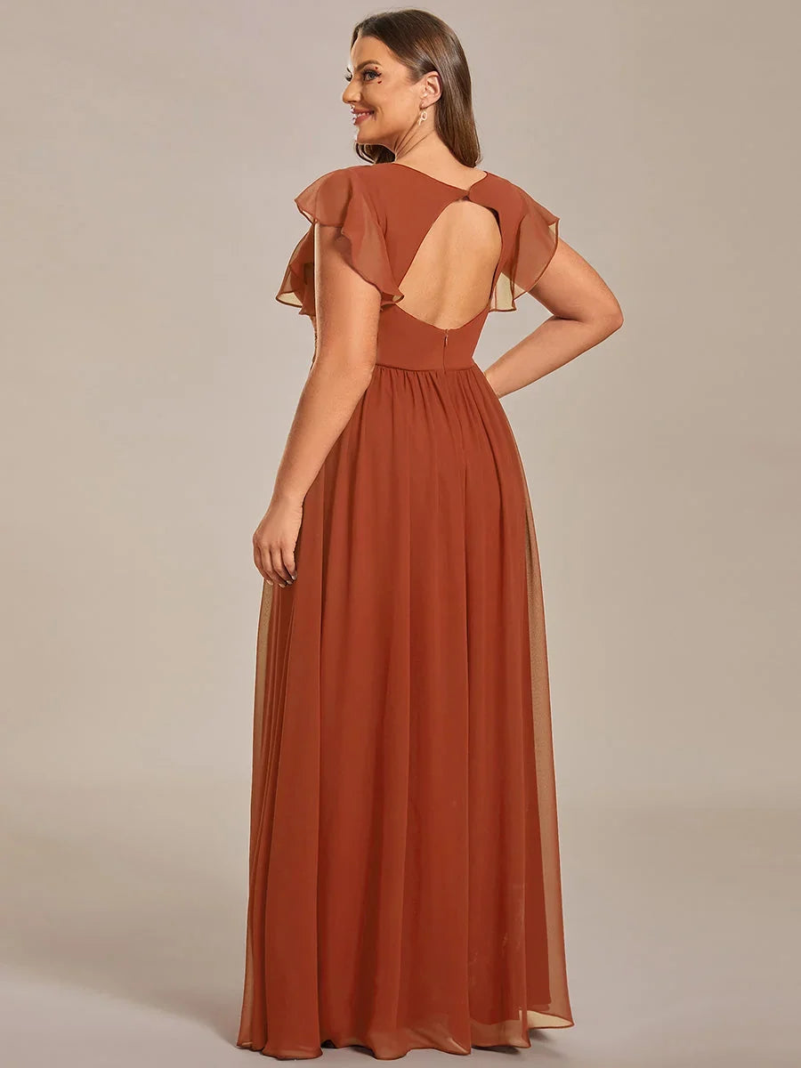 Robe Longue en Mousseline Dos Nu