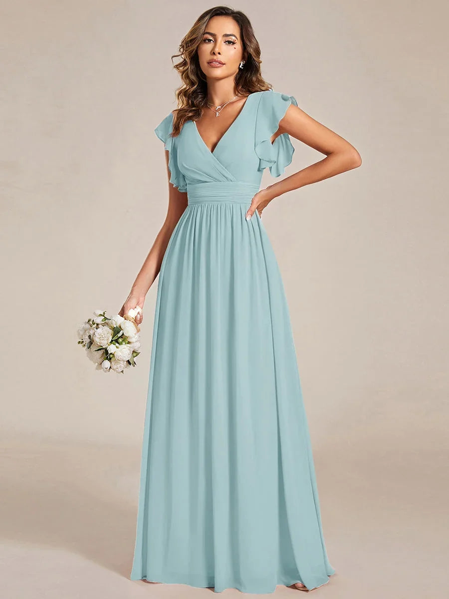 Robe Longue en Mousseline Dos Nu