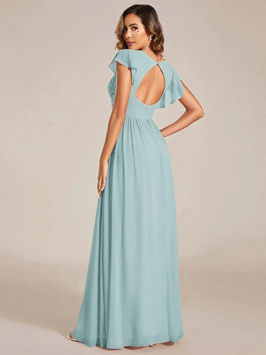 Robe Longue en Mousseline Dos Nu
