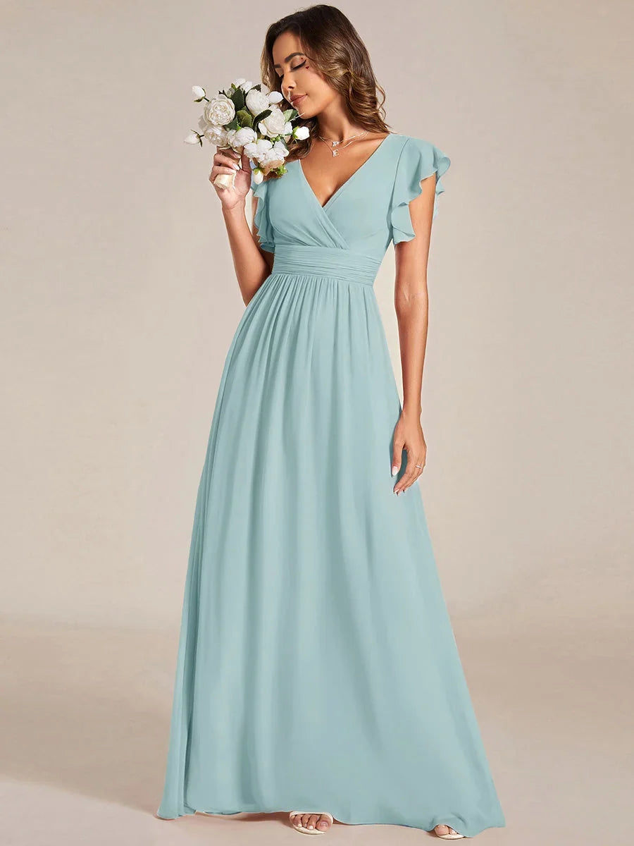 Robe Longue en Mousseline Dos Nu