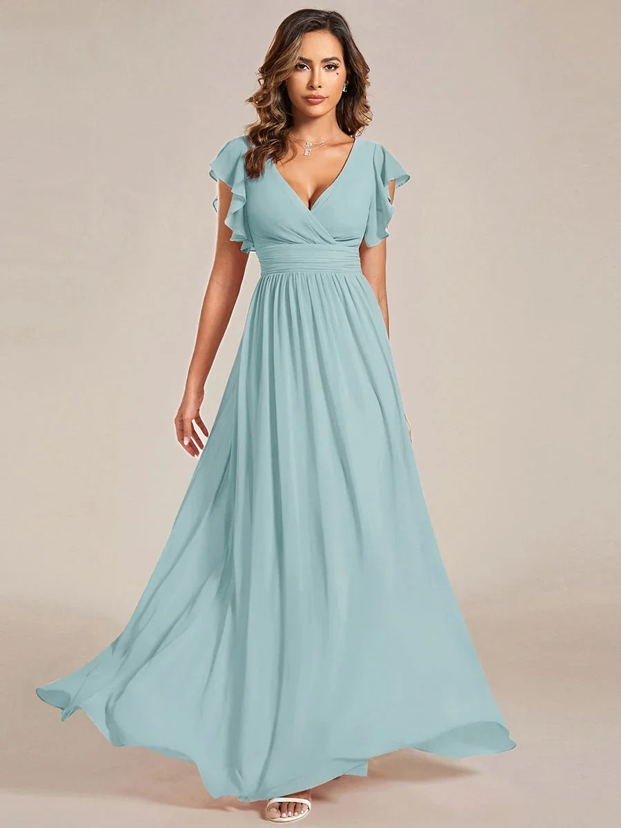 Robe Longue en Mousseline Dos Nu