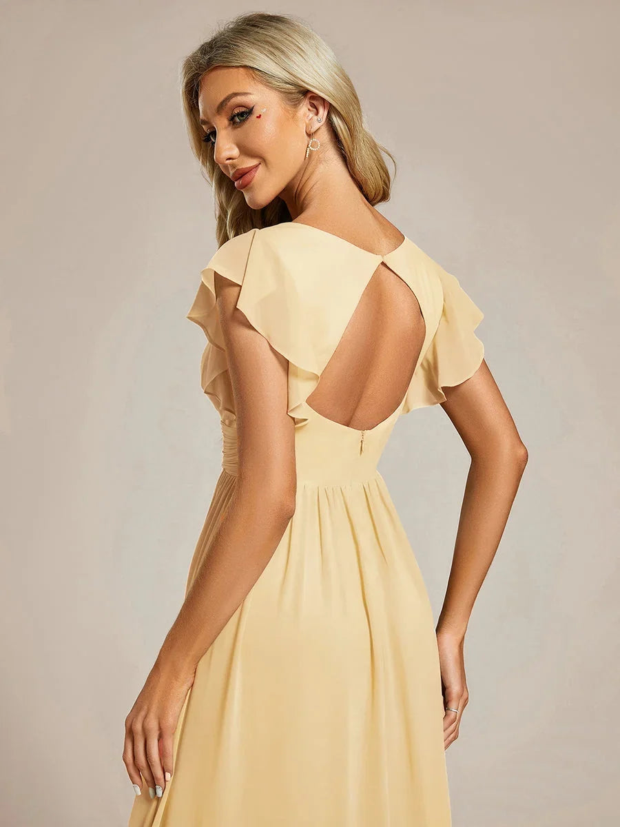 Robe Longue en Mousseline Dos Nu