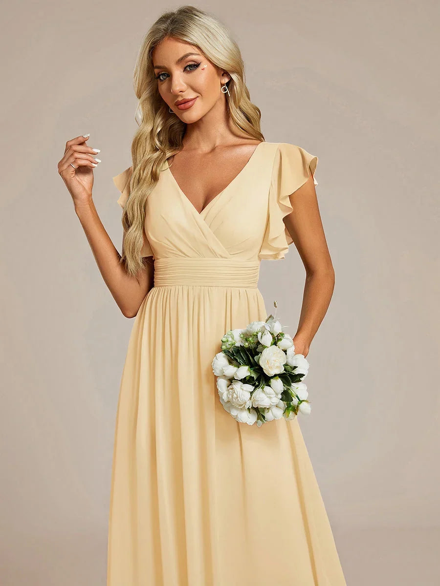 Robe Longue en Mousseline Dos Nu